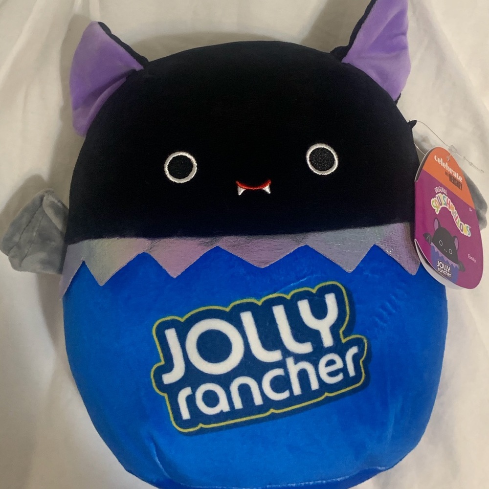 NWT Squishmallow Emily the jolly rancher candy bat 8”